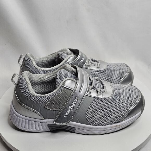 Orthofeet Biofit Joelle Womens 6 Extra Wide (2E) Gray Silver Sneakers Orthopedic - Picture 2 of 8